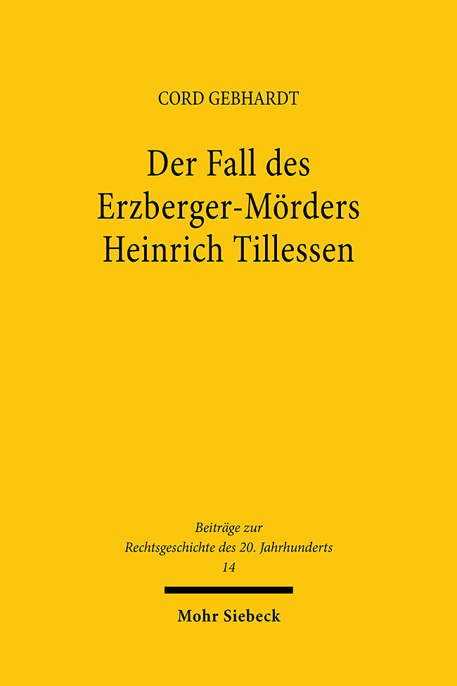 Der Fall des Erzberger-Mörders Heinrich Tillessen main product photo