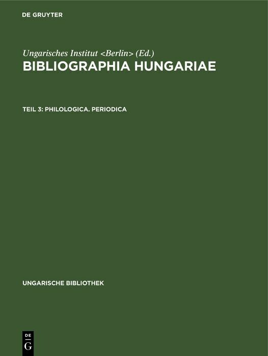 Philologica. Periodica main product photo