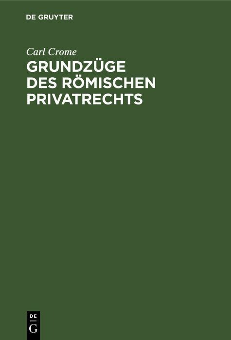 Grundzüge des römischen Privatrechts main product photo