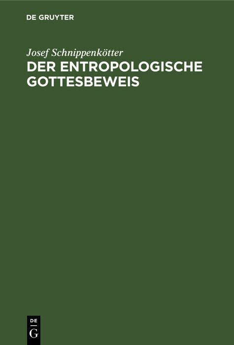 Der entropologische Gottesbeweis main product photo