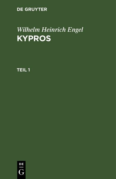 Wilhelm Heinrich Engel: Kypros. Teil 1 main product photo