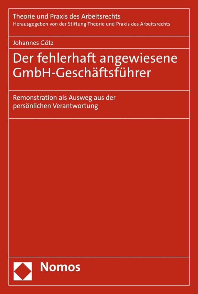 Der fehlerhaft angewiesene GmbH-Geschäftsführer main product photo