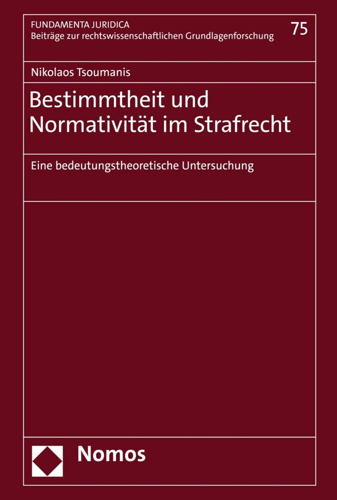 Bestimmtheit und Normativität im Strafrecht main product photo