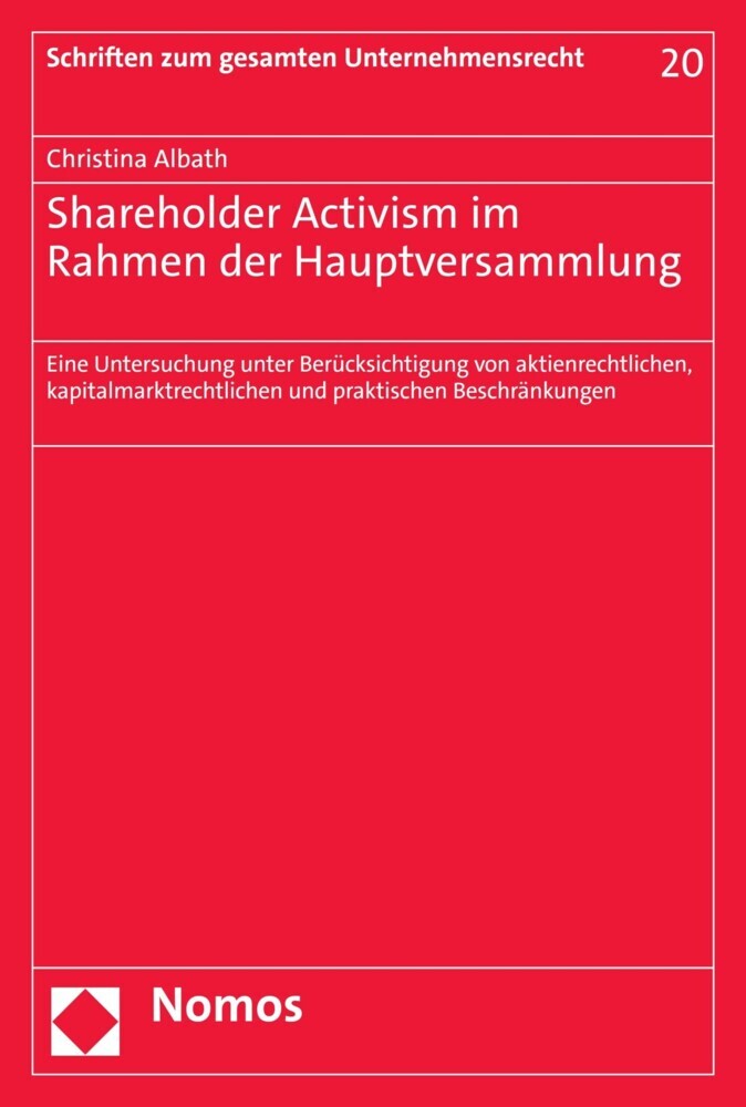 Shareholder Activism im Rahmen der Hauptversammlung main product photo