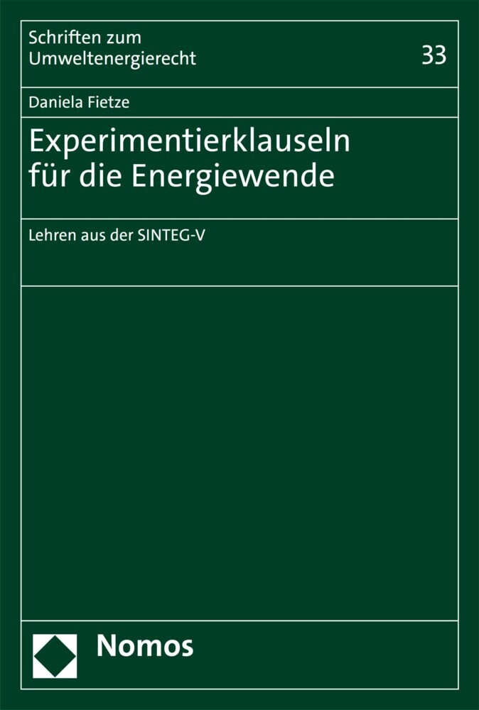 Experimentierklauseln für die Energiewende main product photo