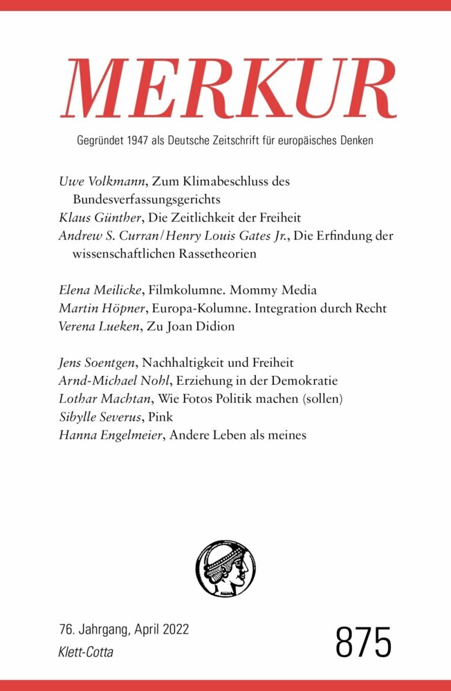 MERKUR Gegründet 1947 als Deutsche Zeitschrift für europäisches Denken - 2022 - 04 main product photo