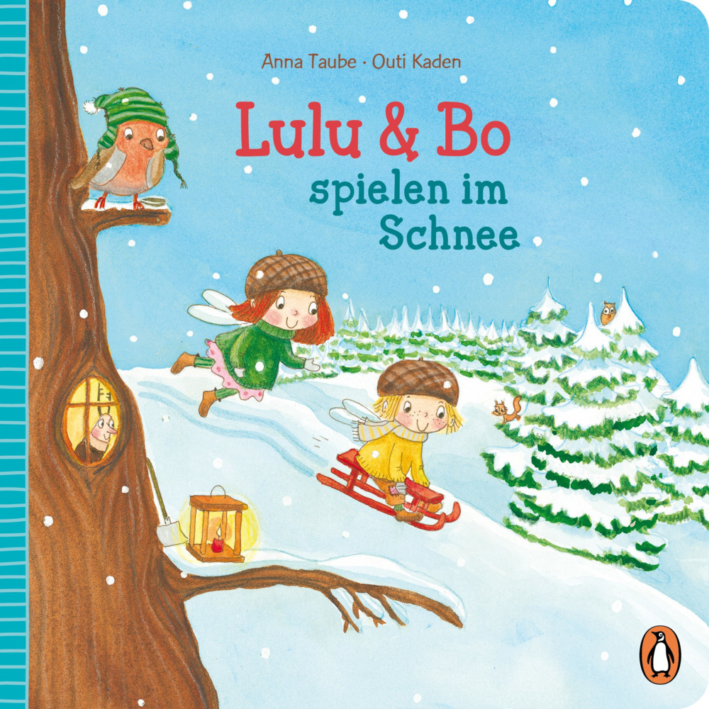 Lulu & Bo spielen im Schnee main product photo