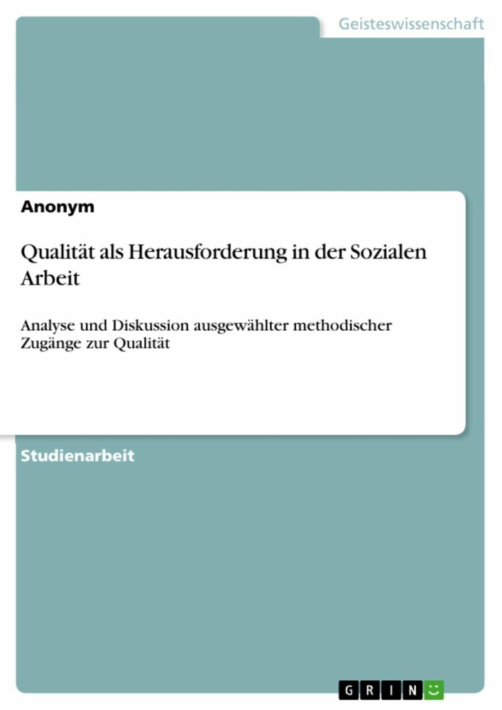Qualität als Herausforderung in der Sozialen Arbeit main product photo