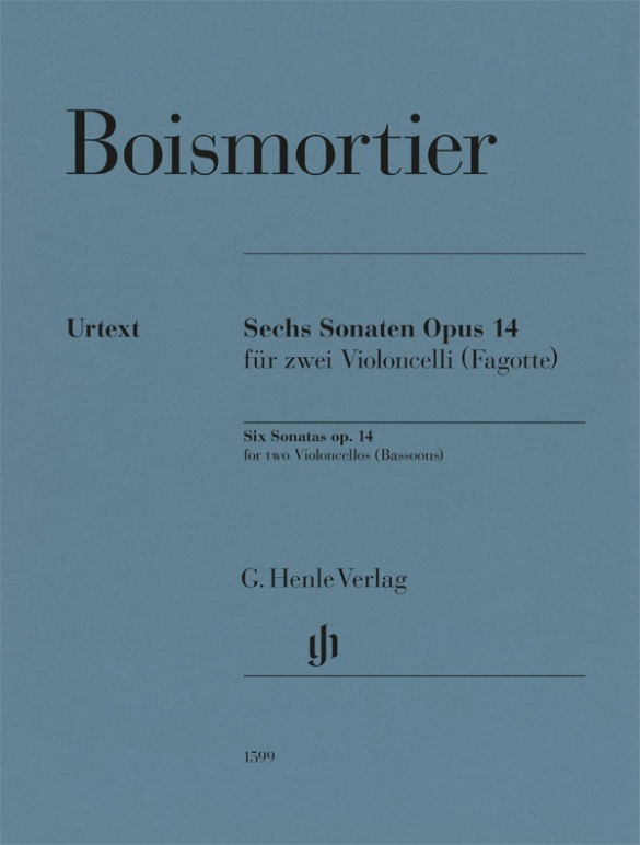 Joseph Bodin de Boismortier - Sechs Sonaten op. 14 für zwei Violoncelli (Fagotte) main product photo