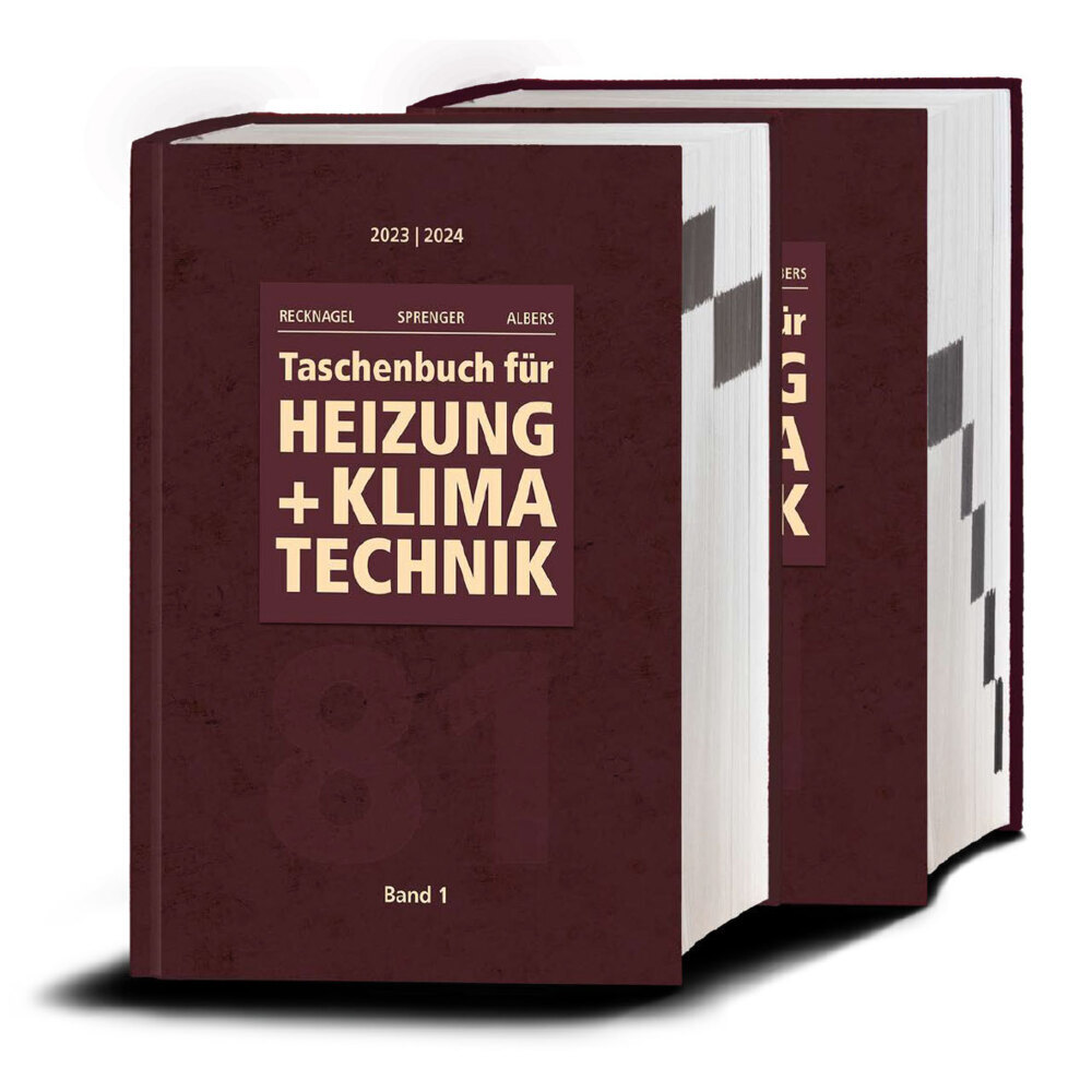 Recknagel - Taschenbuch für Heizung und Klimatechnik 81. Ausgabe 2023/2024 - Basisversion, 2 Teile main product photo