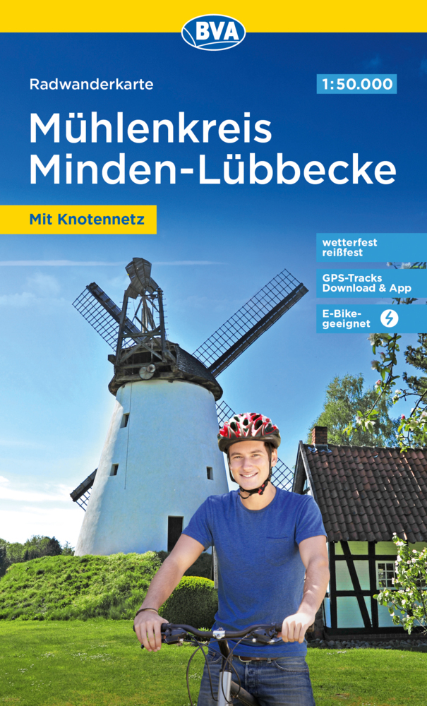 Radwanderkarte BVA Radwandern im Mühlenkreis Minden-Lübbecke 1:50.000, reiß- und wetterfest, GPS-Tracks Download main product photo