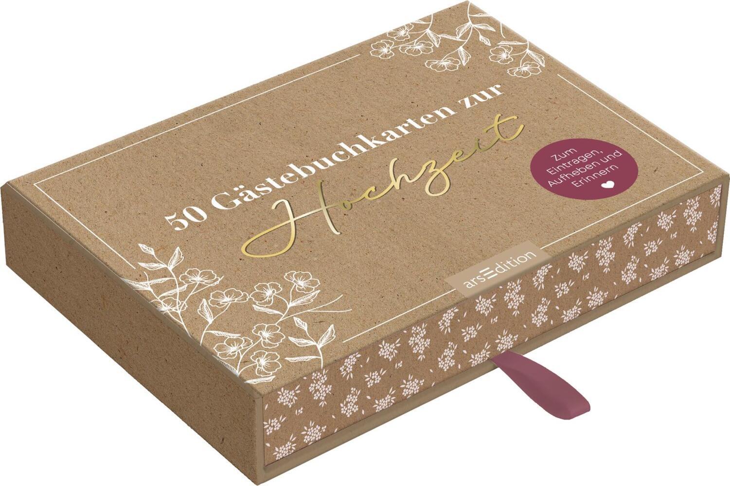 50 Gästebuchkarten zur Hochzeit main product photo