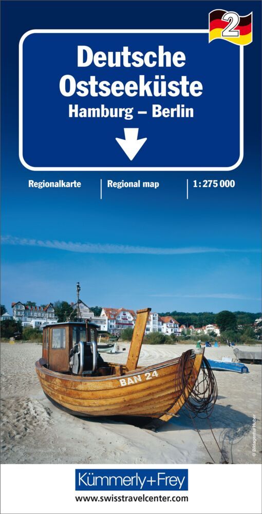 Kümmerly+Frey Regional-Strassenkarte 2 Deutsche Ostseeküste 1:275.000 main product photo
