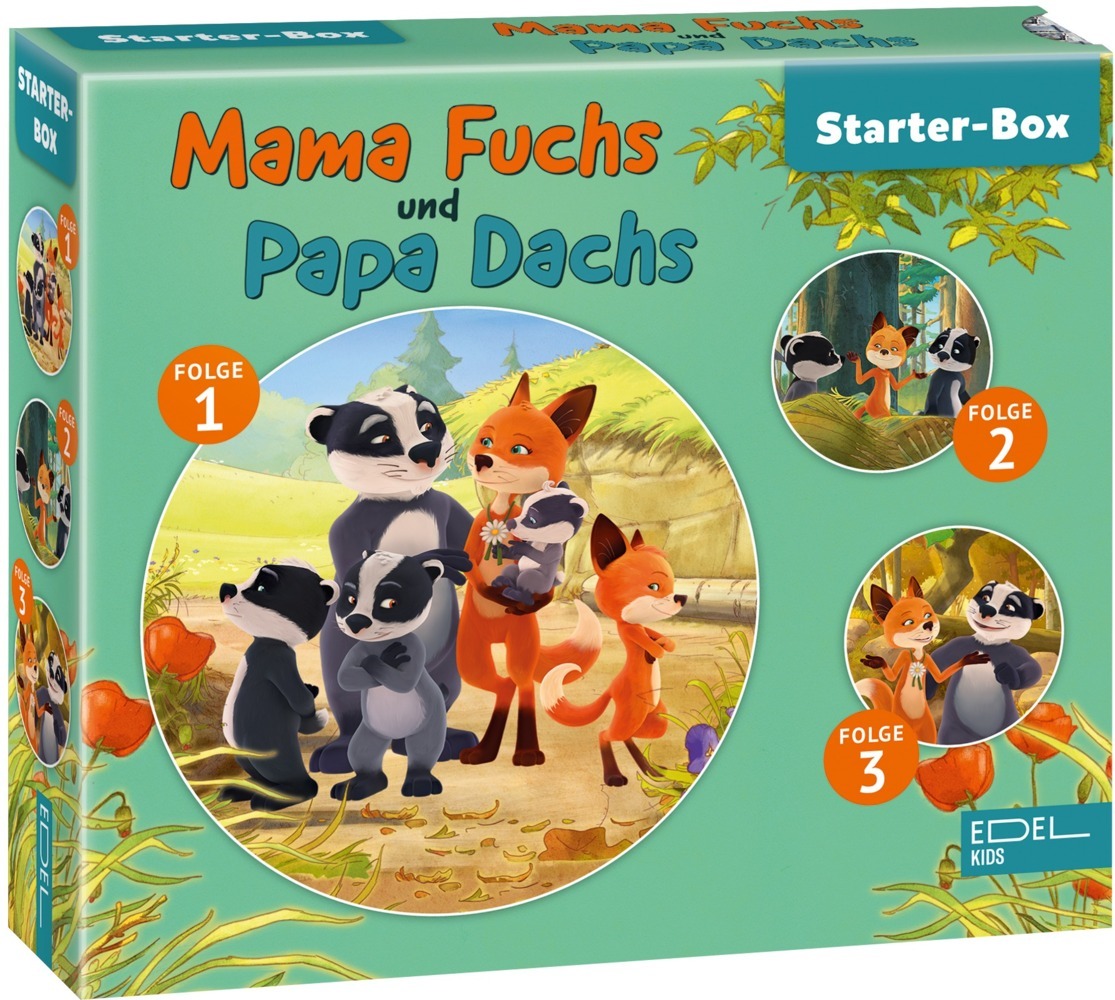 Mama Fuchs und Papa Dachs. Starter-Box.1, 3 Audio-CD main product photo