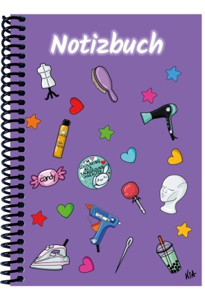 A 5 Notizbuch Manga Items, lila, liniert