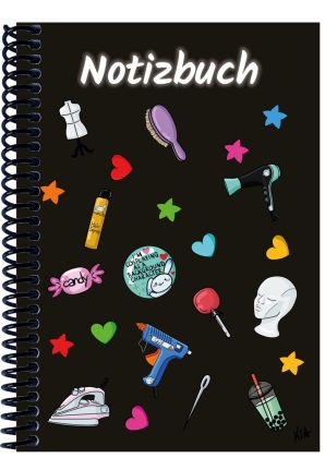 A 4 Notizbuch Manga Items, schwarz, blanko