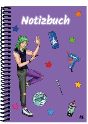 A 5 Notizbuch Manga Quinn, lila, blanko