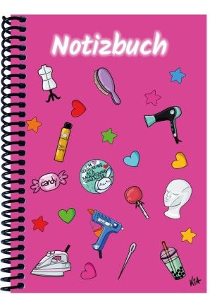 A 5 Notizbuch Manga Items, pink, liniert