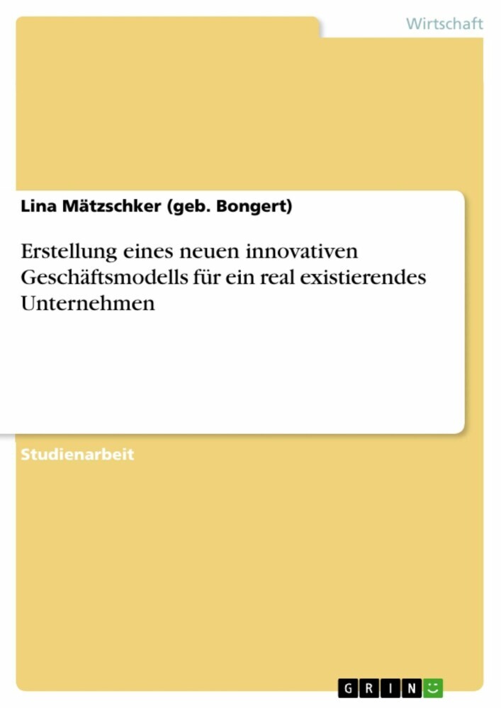 Erstellung eines neuen innovativen Geschäftsmodells für ein real existierendes Unternehmen main product photo