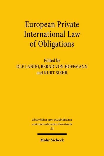 European Private International Law of Obligations main product photo