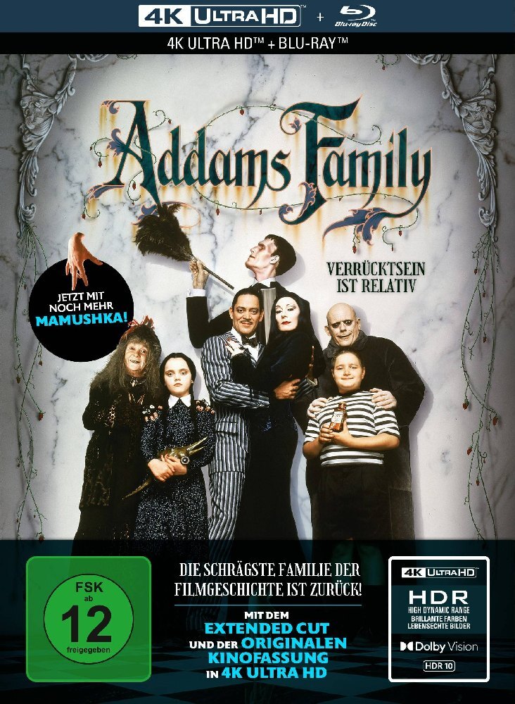 Addams Family 4K, 1 UHD Blu-ray + 1 Blu-ray (Limited Collector's Edition im Mediabook) main product photo
