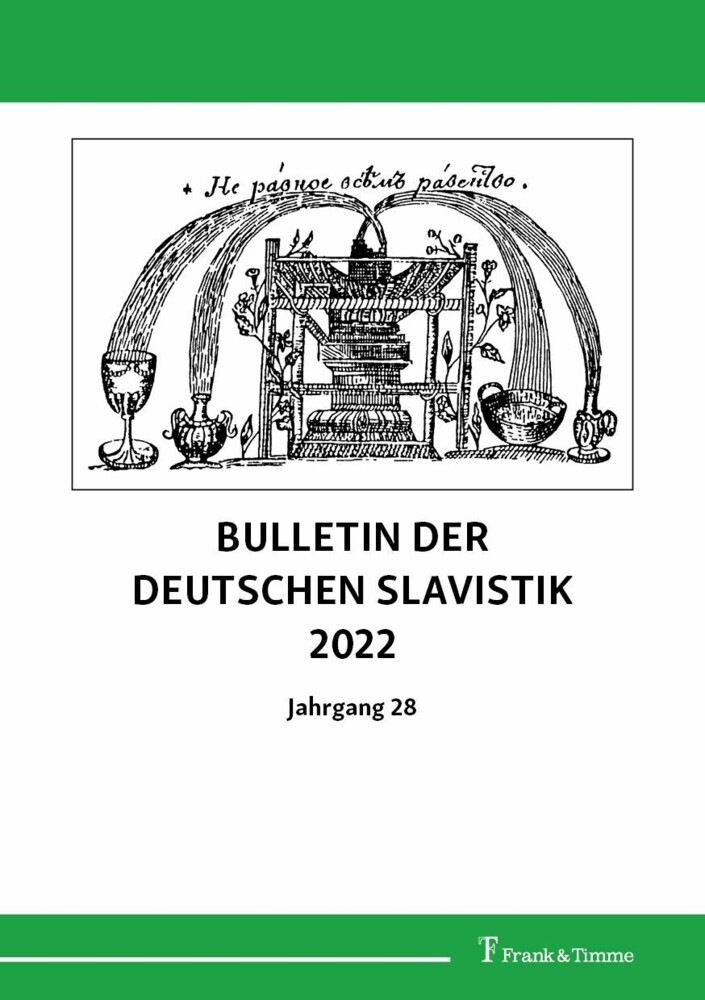 Bulletin der Deutschen Slavistik 2022 main product photo