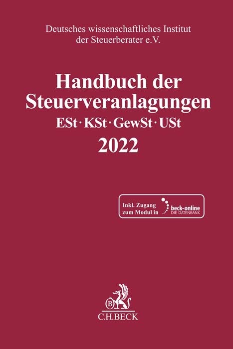 Handbuch der Steuerveranlagungen, m. 1 Buch, m. 1 Online-Zugang main product photo