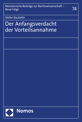 Der Anfangsverdacht der Vorteilsannahme main product photo