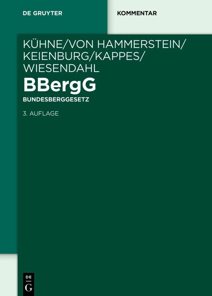 BBergG Bundesberggesetz main product photo