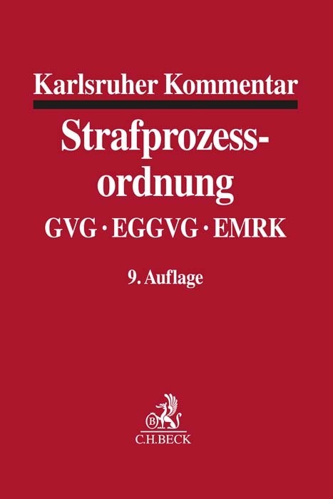Karlsruher Kommentar zur Strafprozessordnung main product photo