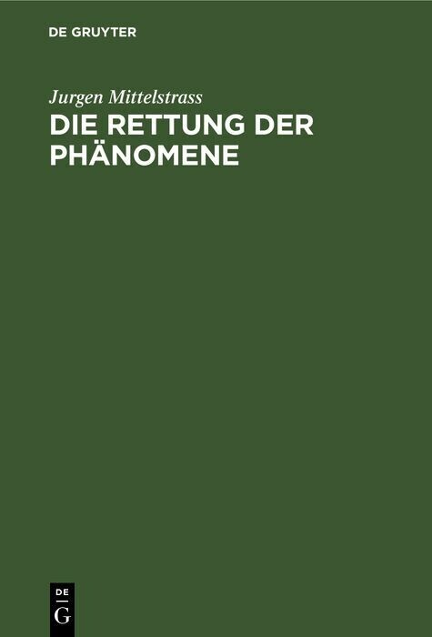 Die Rettung der Phänomene main product photo