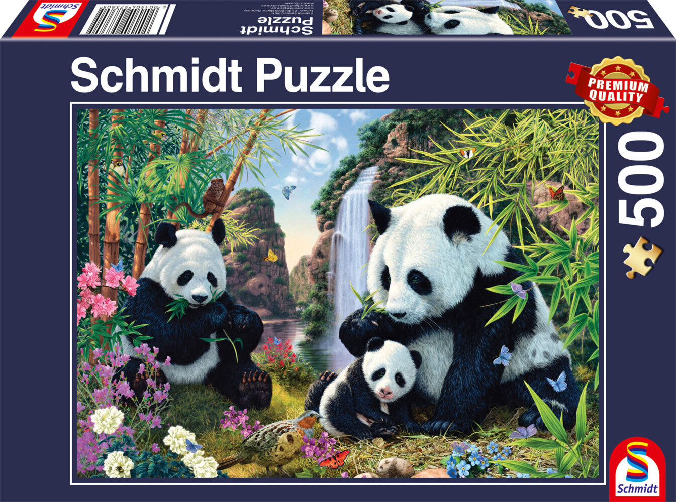 Pandafamilie am Wasserfall main product photo