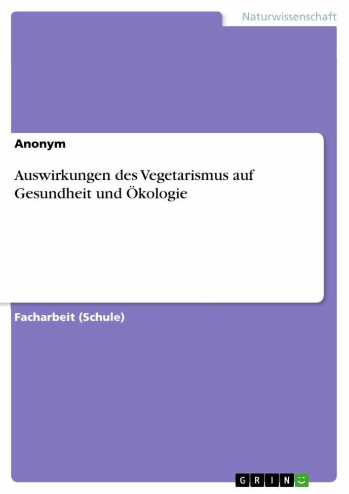 Auswirkungen des Vegetarismus auf Gesundheit und Ökologie main product photo