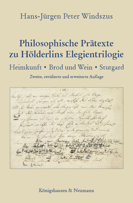 Philosophische Prätexte zu Hölderlins Elegientrilogie main product photo