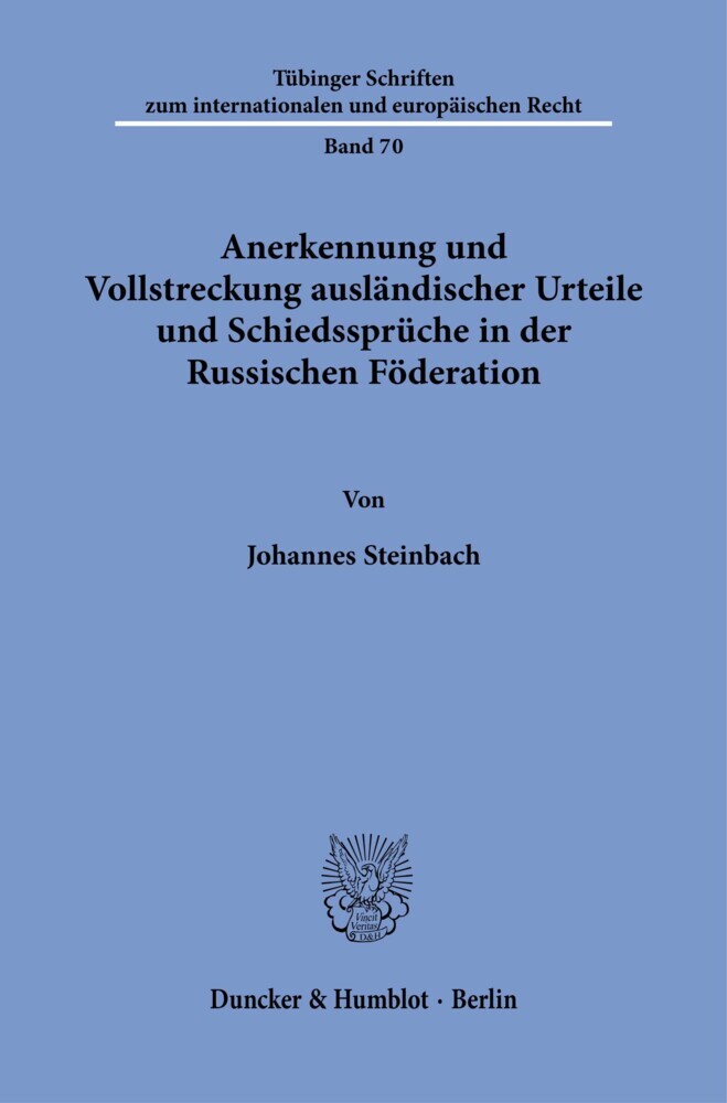 Anerkennung und Vollstreckung ausländischer Urteile und Schiedssprüche in der Russischen Föderation. main product photo