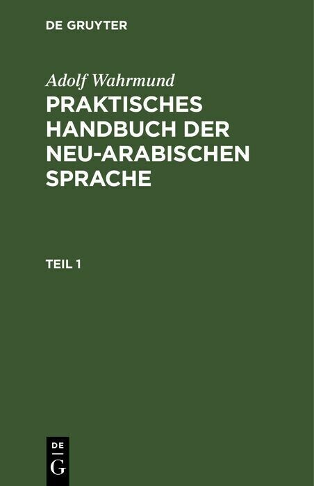 Praktische Grammatik der neu-arabischer Sprache main product photo