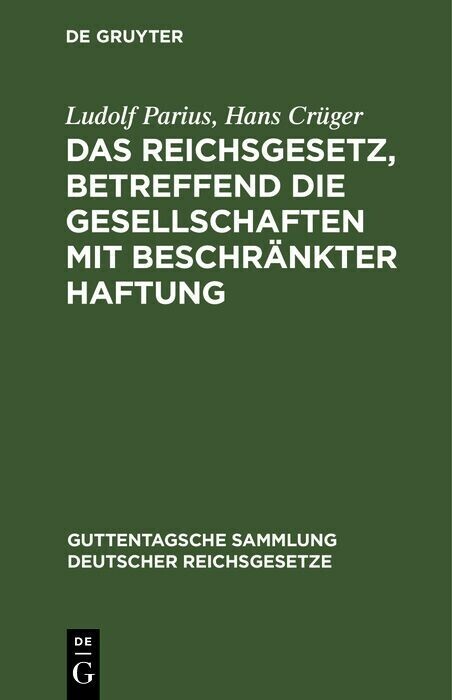 Das Reichsgesetz, betreffend die Gesellschaften mit beschränkter Haftung main product photo