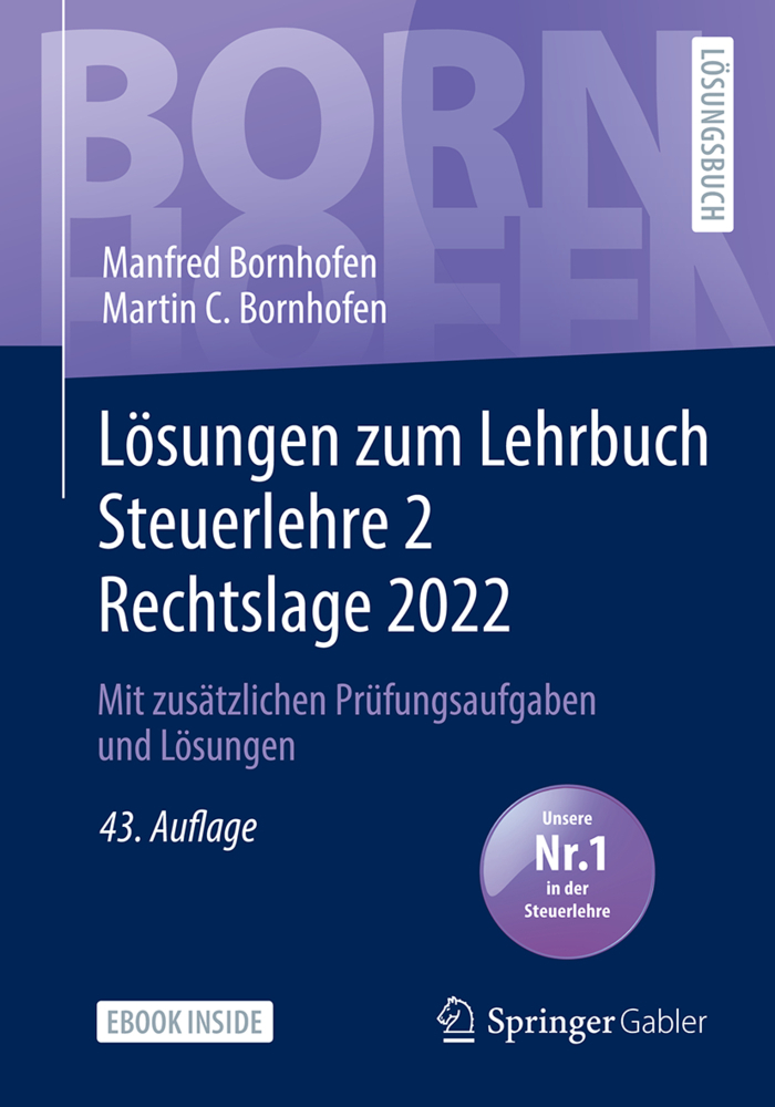 Lösungen zum Lehrbuch Steuerlehre 2 Rechtslage 2022, m. 1 Buch, m. 1 E-Book main product photo