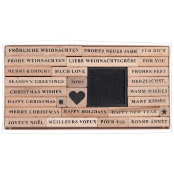 Stempelset Merry Christmas, Serif FSC 100%