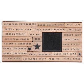 Stempelset Merry Christmas, Typewriter FSC 100%