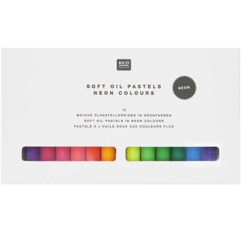 Ölpastellkreide Neonfarben, 12 Farben