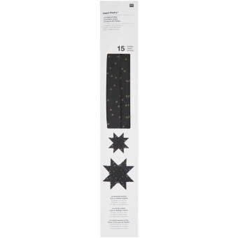 Fröbelsterne, schwarz, Sterne, 60 Streifen FSC MIX