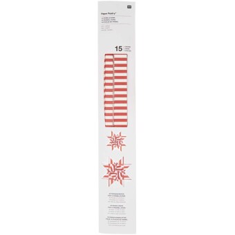 Fröbelsterne, rot/weiß, 60 Streifen FSC MIX