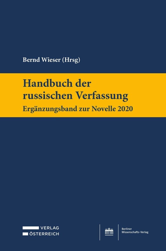 Handbuch der russischen Verfassung Ergänzungsband zur Novelle 2020 main product photo