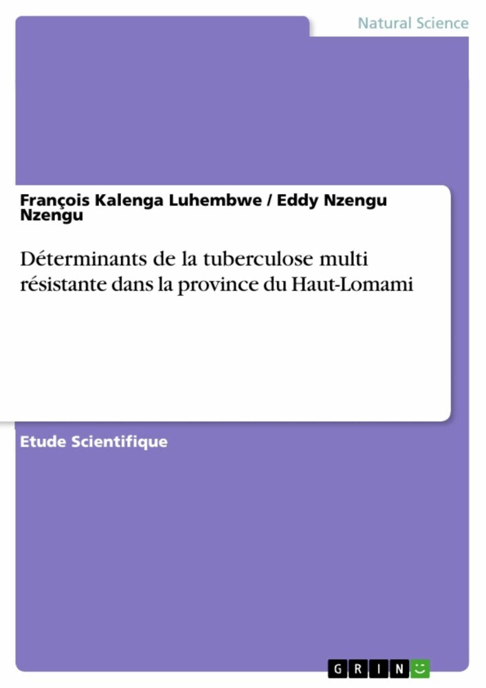 Déterminants de la tuberculose multi résistante dans la province du Haut-Lomami main product photo