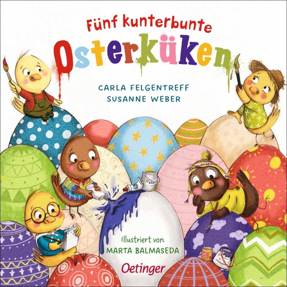 Fünf kunterbunte Osterküken main product photo