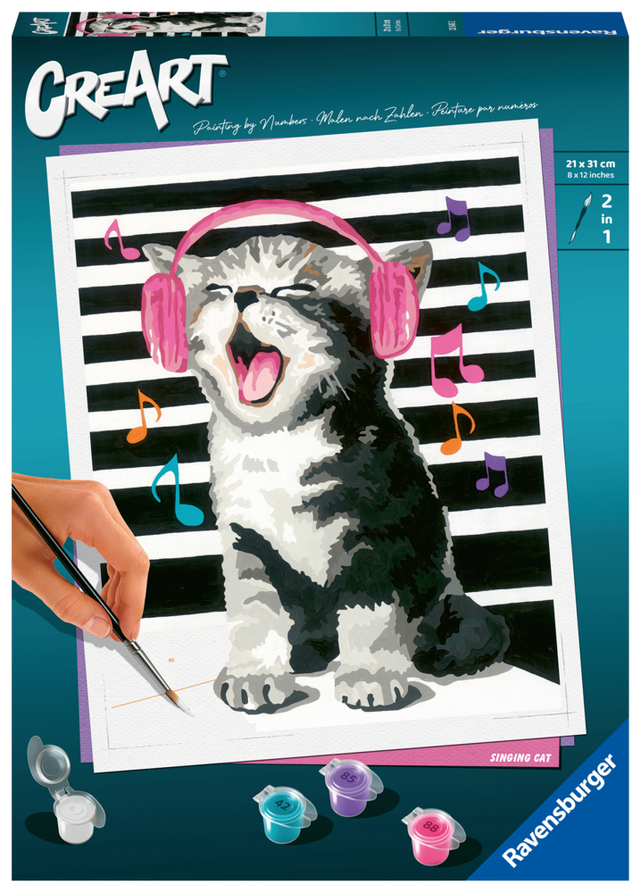 Ravensburger Malen nach Zahlen 23545 - Singing Cat - ab 12 Jahren main product photo