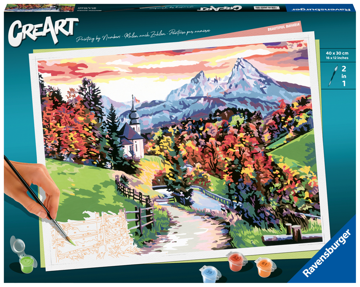 Ravensburger CreArt - Malen nach Zahlen 20274 - Beautiful Bavaria - ab 14 Jahren main product photo