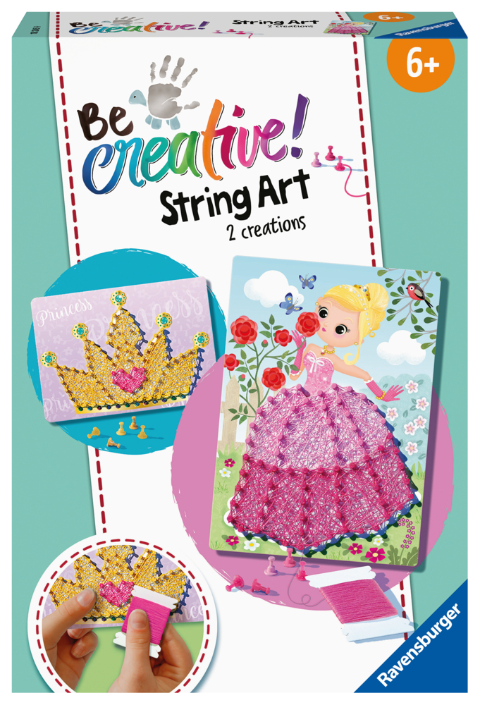 Ravensburger 18245 String Art Princess - Kreative Fadenbilder mit romantischer Prinzessin und Krone, für Kinder ab 6 Jahren main product photo
