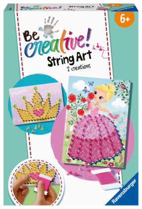 Ravensburger 18245 String Art Princess - Kreative Fadenbilder mit romantischer Prinzessin und Krone, für Kinder ab 6 Jahren